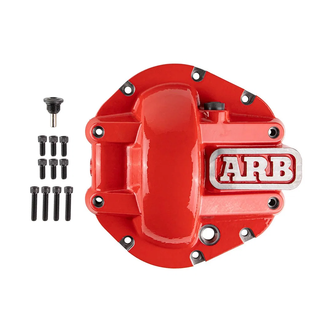 0750003 – ARB USA Differential Cover, DANA 44 Without Girdle With Fill Plug/ Dipstick With Drain Plug Red Nodular Iro...